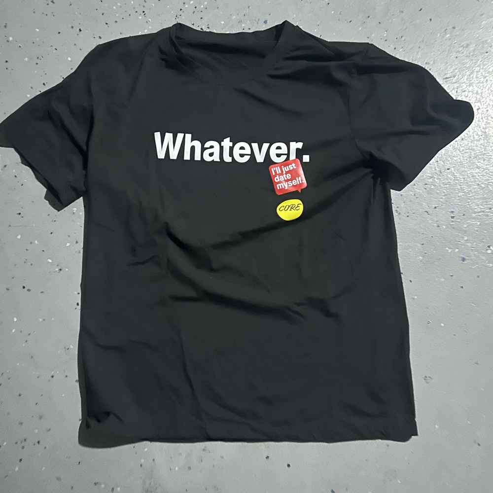 black whatever t shirt